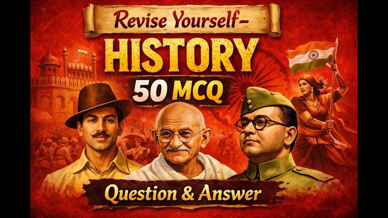 HISTORY OF INDIAN INDEPENDENCE II Revise Yourself MCQ II भारतीय स्वतंत्रता का इतिहास