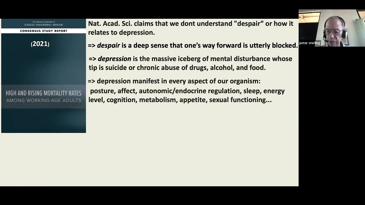 A Neuroscientist Evaluates the Standard Biological Model of Depression. Peter Sterling, PhD
