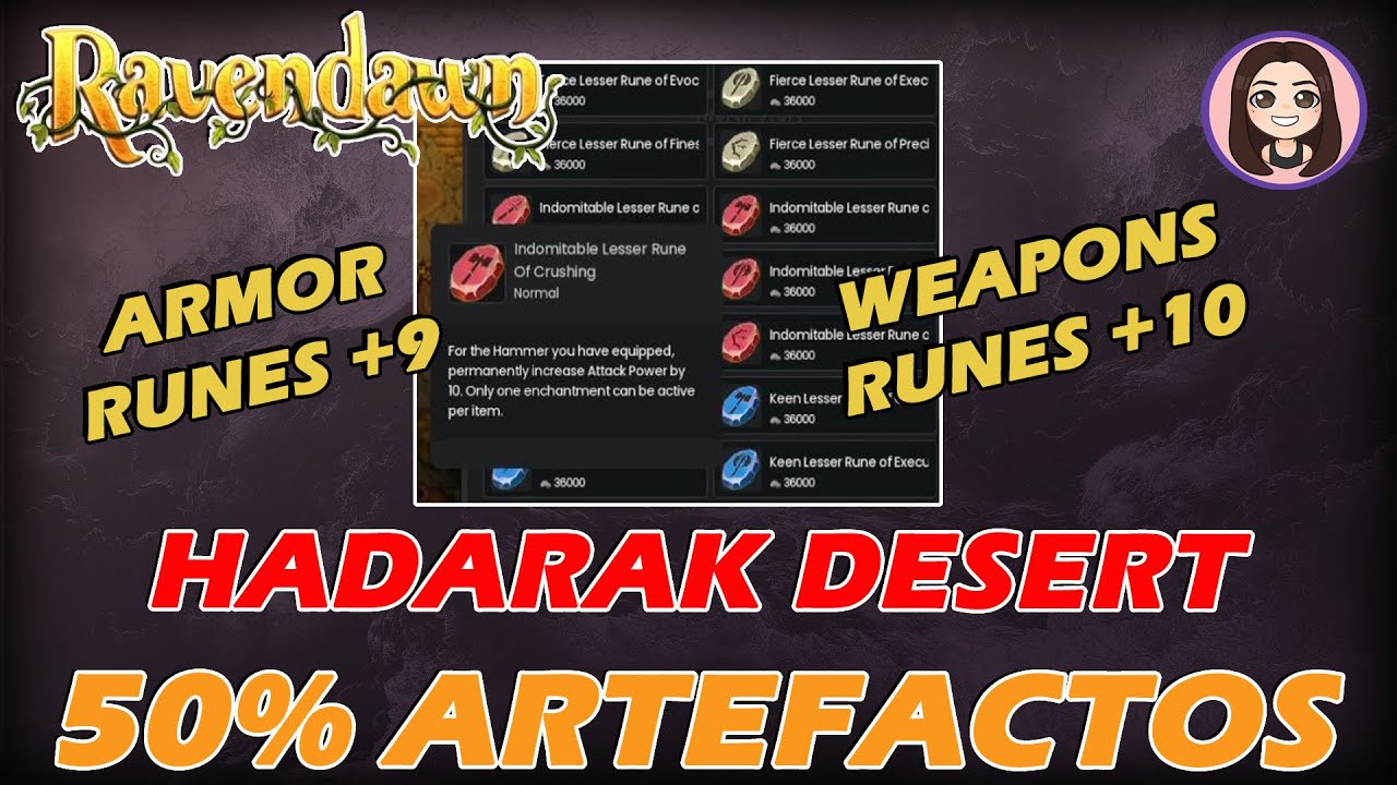 50% HADARAK DESERT: ARMOR RUNES +9 & WEAPON RUNES +10 | RAVENDAWN #26 - GAMEPLAY ESPAÑOL