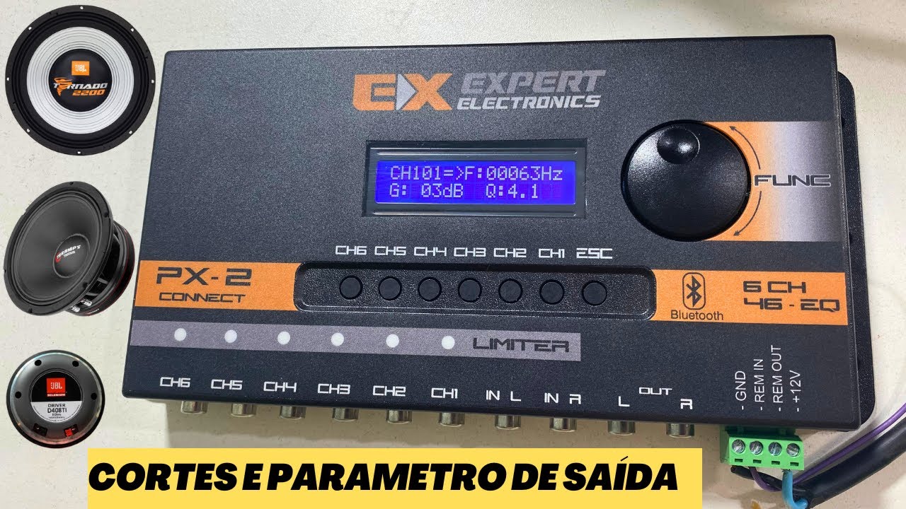 COMO REGULAR UM SOM CORRETAMENTE - Crossover do PX2 parametros de saida e corte de frequencia