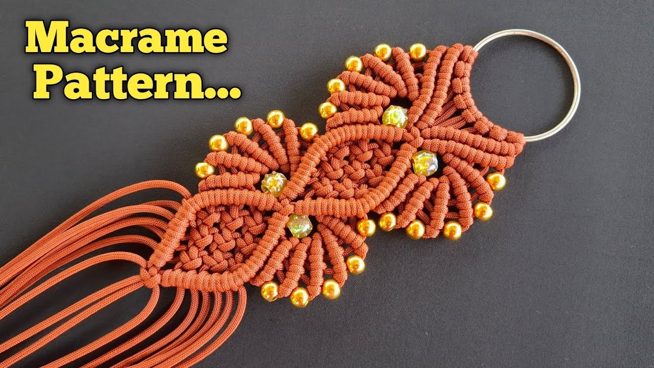 Macrame wall hanging tutorial | Intermediate Pattern Using Double Half Hitch Knot and Square knots!