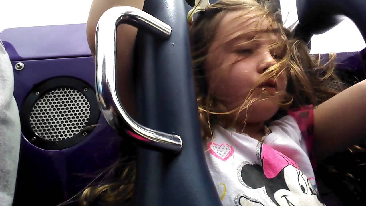 Youngest kid... 4 year olds first time on Disneyland's California Screamin'