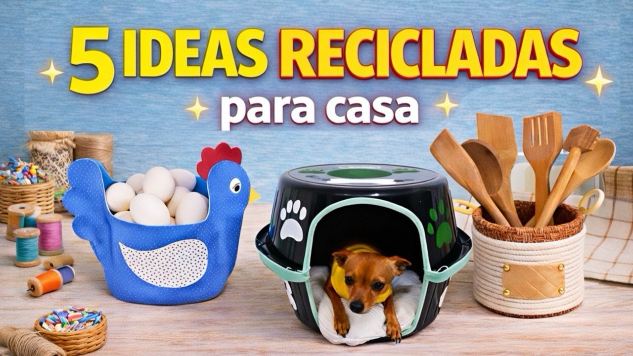 5 IDEIAS INCRÍVEIS DE RECICLAGEM ÚTEIS PARA FAZER EM CASA