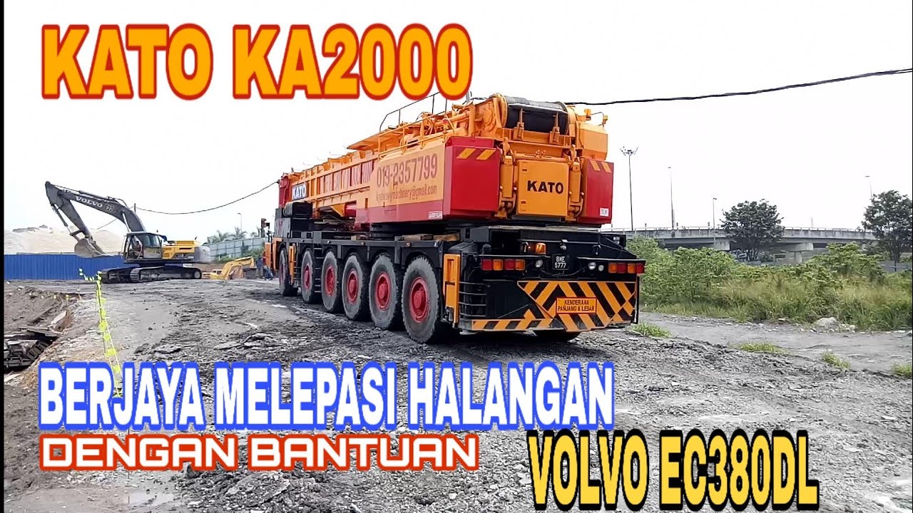 KATO KA2000. TERSANGKUT DI LALUAN LICIN.