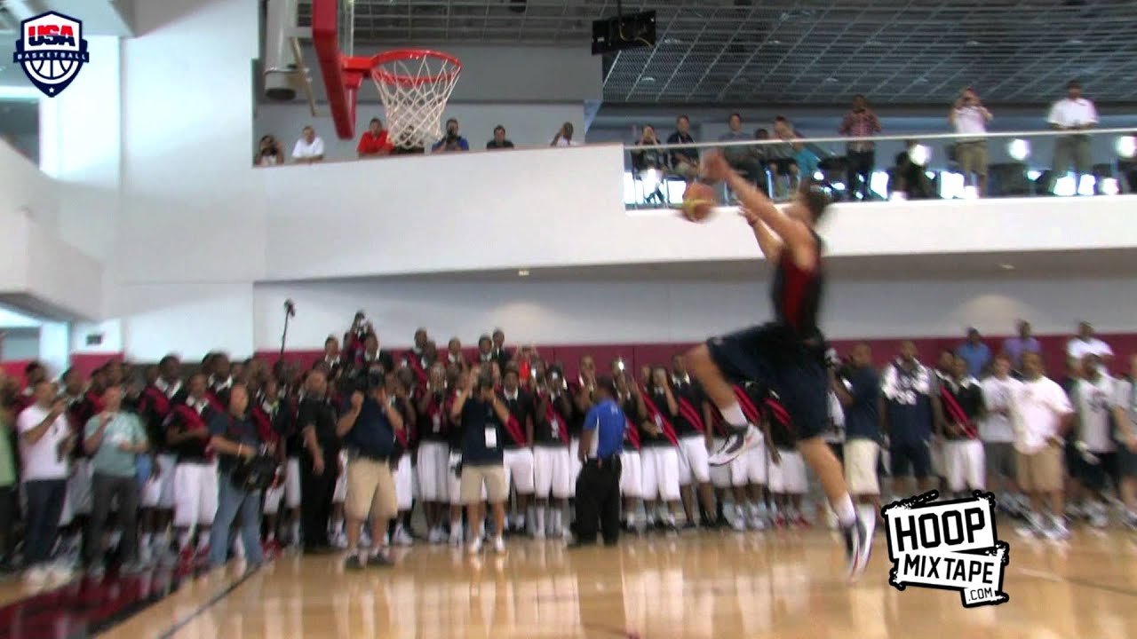 Blake Griffin INSANE 1 Hander Off The Wall At USA Basketball Practice!