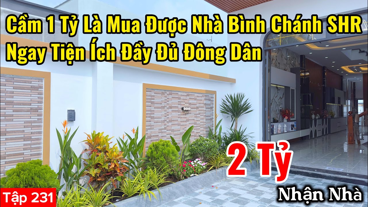 Cầm 1 Tỷ Là Mua Được Nhà Bình Chánh SHR Ngay Tiện Ích Đầy Đủ Đông Dân | Minh Vương Nhà Bình Chánh
