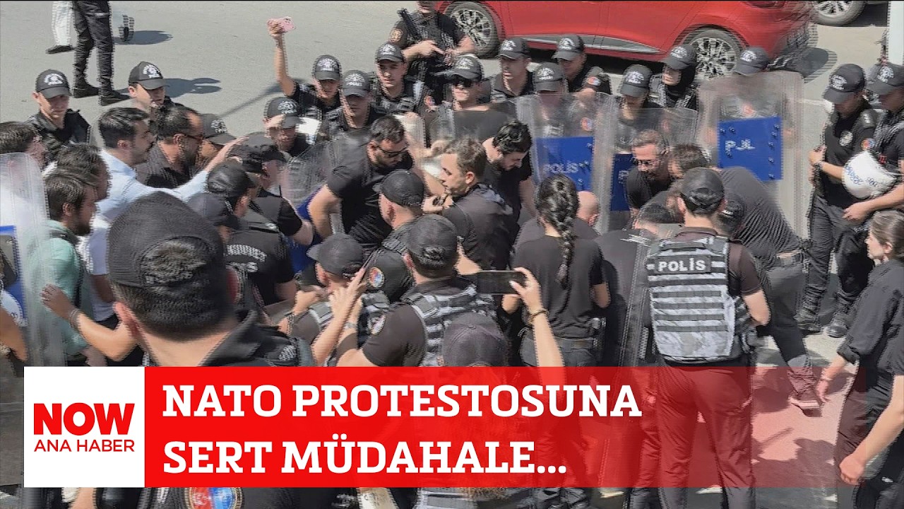 NATO protestosuna sert m&uuml;dahale... 7 Temmuz 2026 NOW Ana Haber
