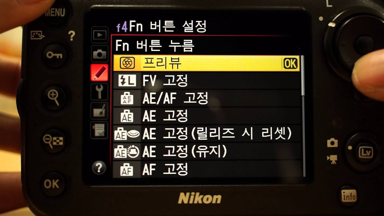 Nikon D800 Info Menu