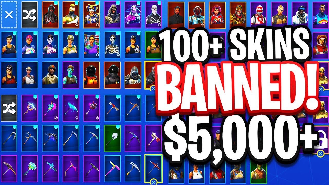 $5000 *BANNED* Fortnite Locker Showcase! Season 1 Skins! (Fortnite RARE Locker)
