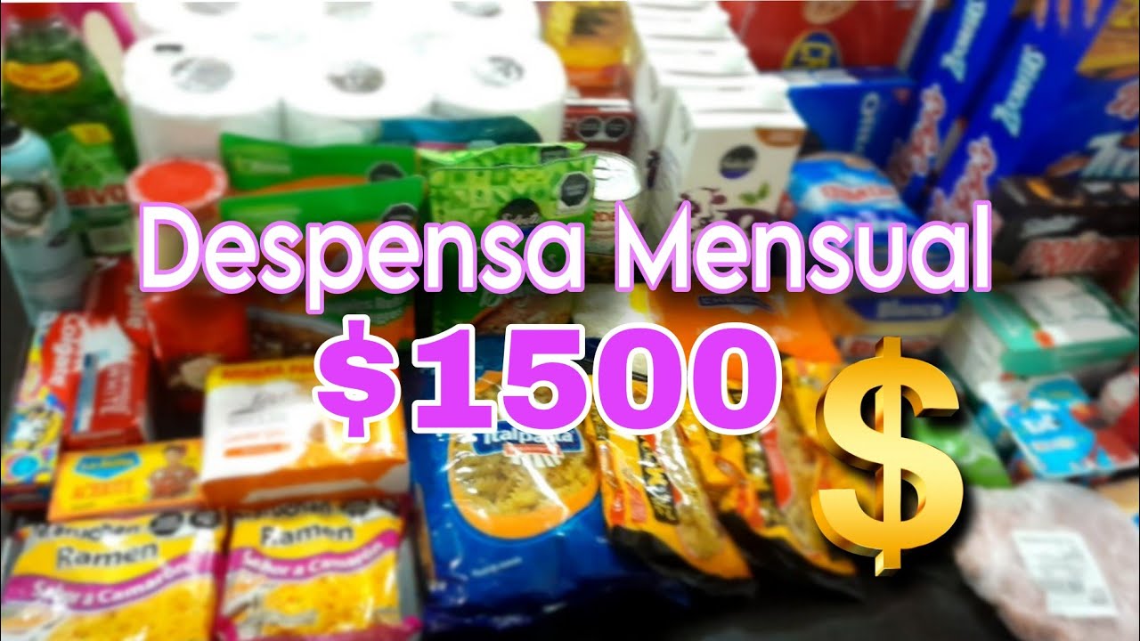 DESPENSA DEL MES DE OCTUBRE CON $1500 EN UNA FAMILIA DE 4 INTEGRANTES