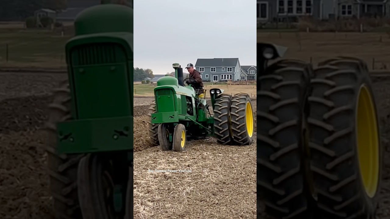 JOHN DEERE 4010 LP Tractor Plowing #bigtractorpower