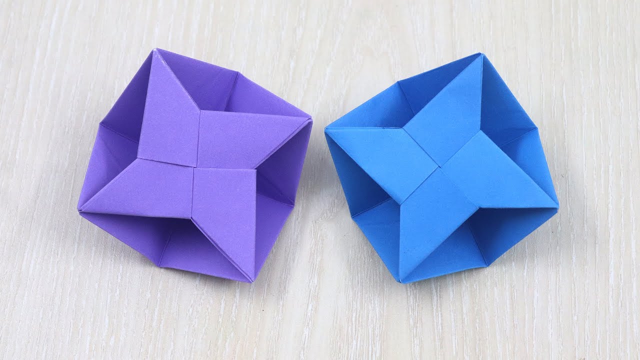 Origami 3D Star Cube - Paper Star Cube Folding instructions