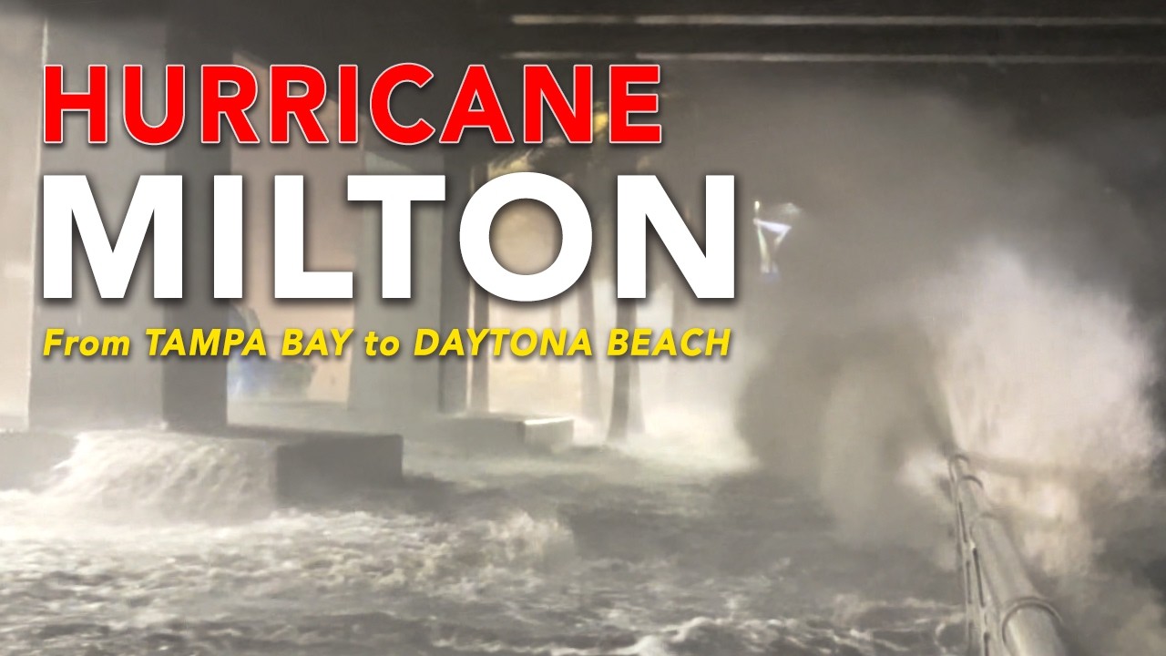10.9.2024 Hurricane Milton Strikes Florida w/ Cat3 120mph Winds Sarasota, Tampa Bay & Daytona Beach