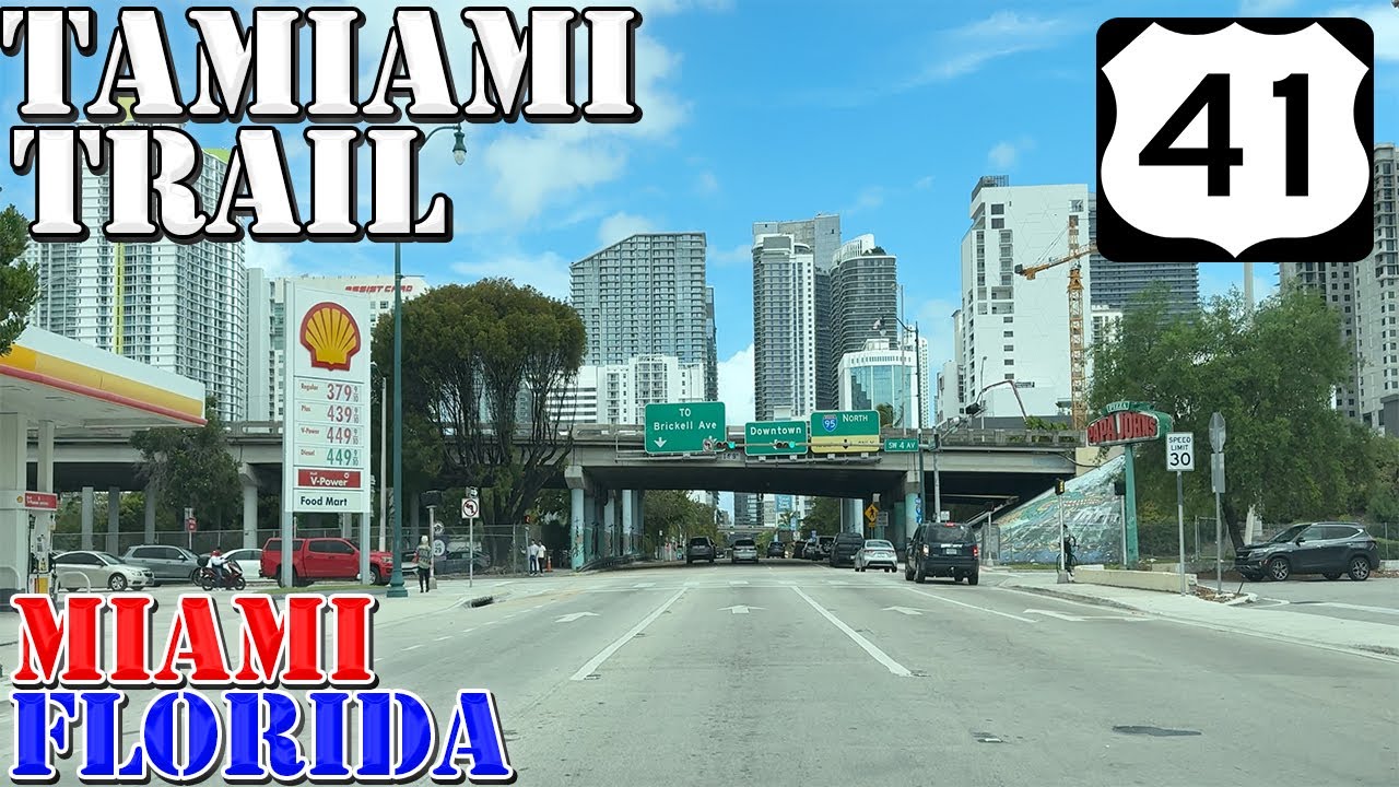 US 41 East - Tamiami Trail - Miami - Florida - 4K Highway Drive