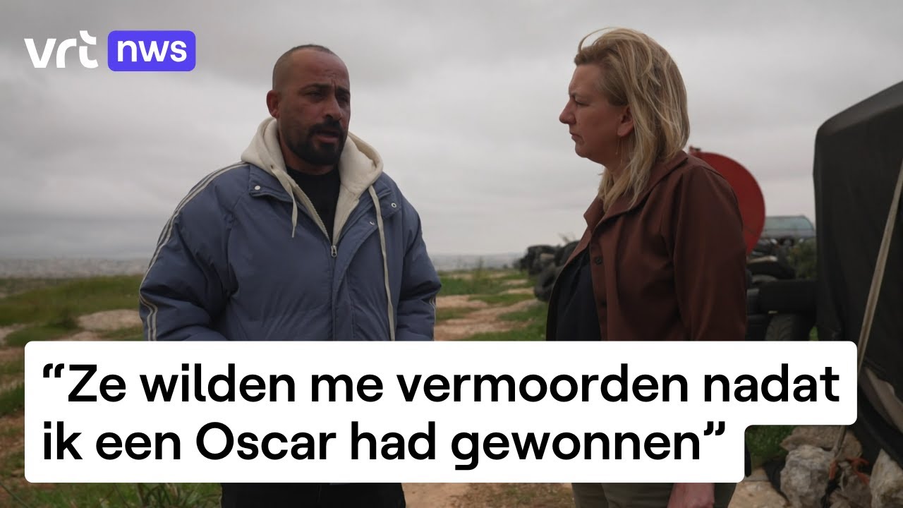Inge Vrancken spreekt met regisseur Hamdan Balall, die aangevallen is door Isra&euml;lische kolonisten