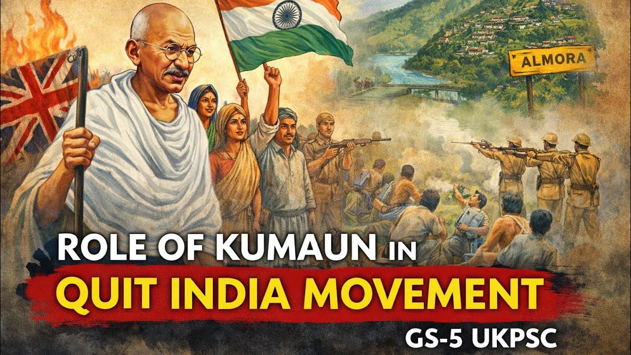 “Quit India Movement 1942: Kumaun’s Bold Revolt Against the British | GS-5 UKPSC”