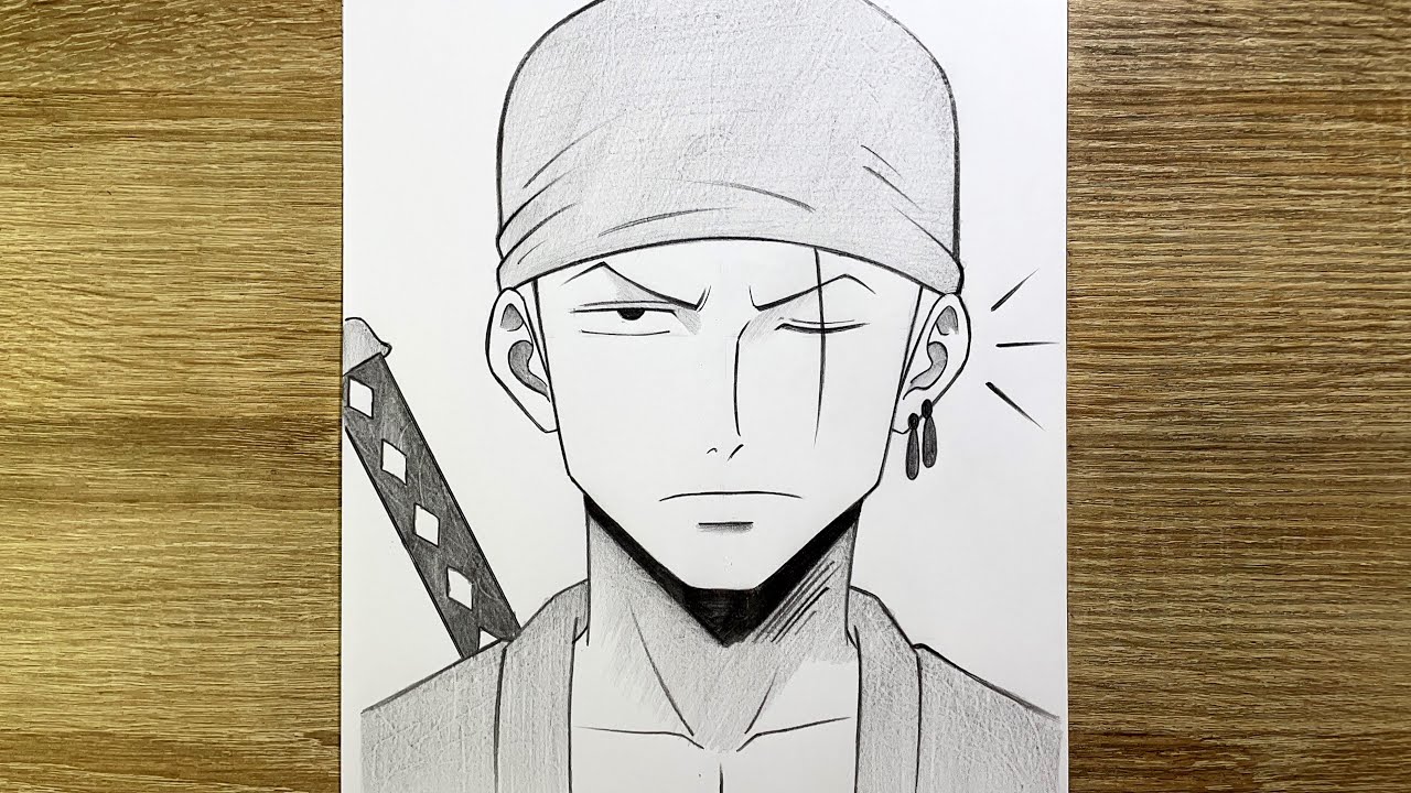 Comment dessiner RORONOA ZORO de ONE PIECE | Dessin animé étape par étape | Tuto dessin ZORO