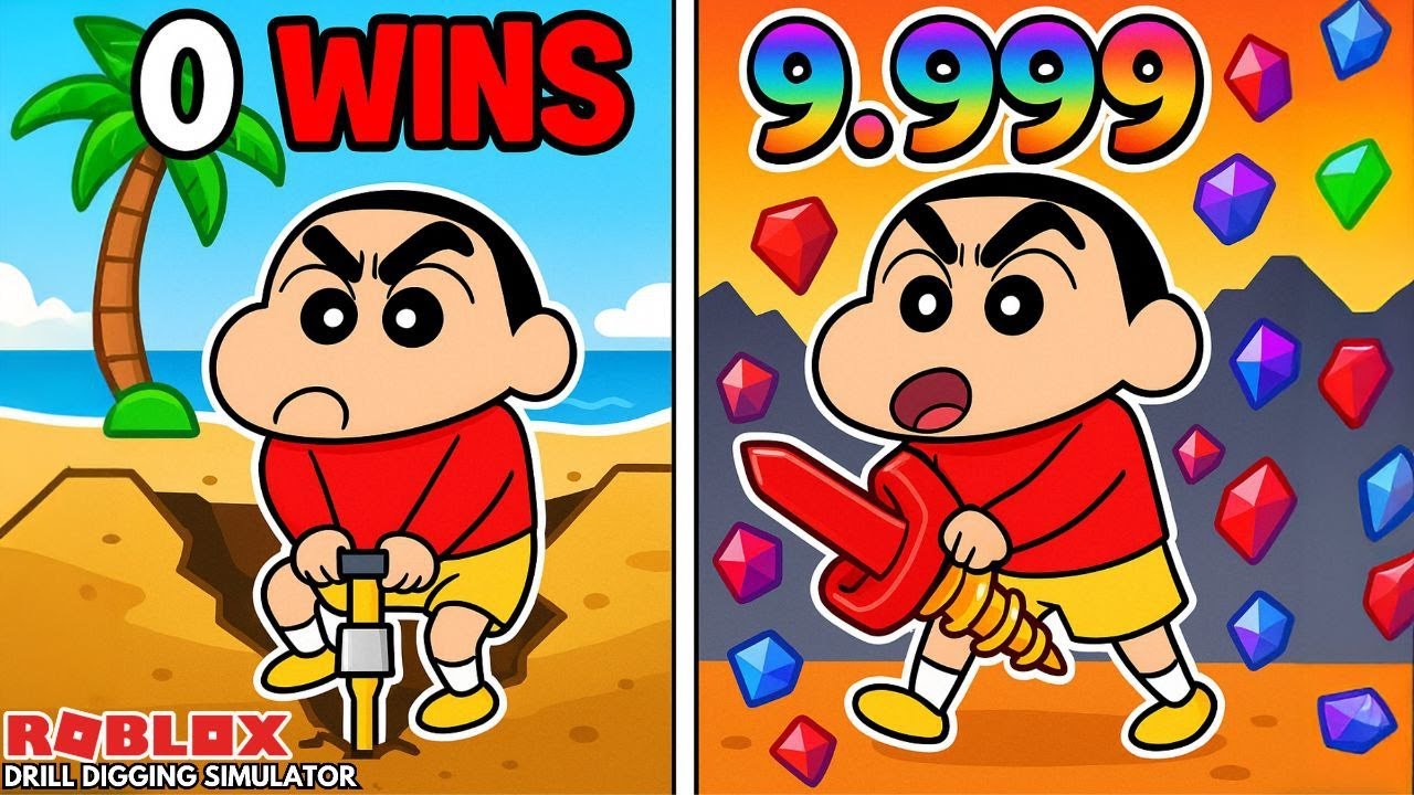 Upgrading From NOOB To GOD in Drill Digging Simulator Gameplay in Tamil | GAMING WITH SHINCHAN