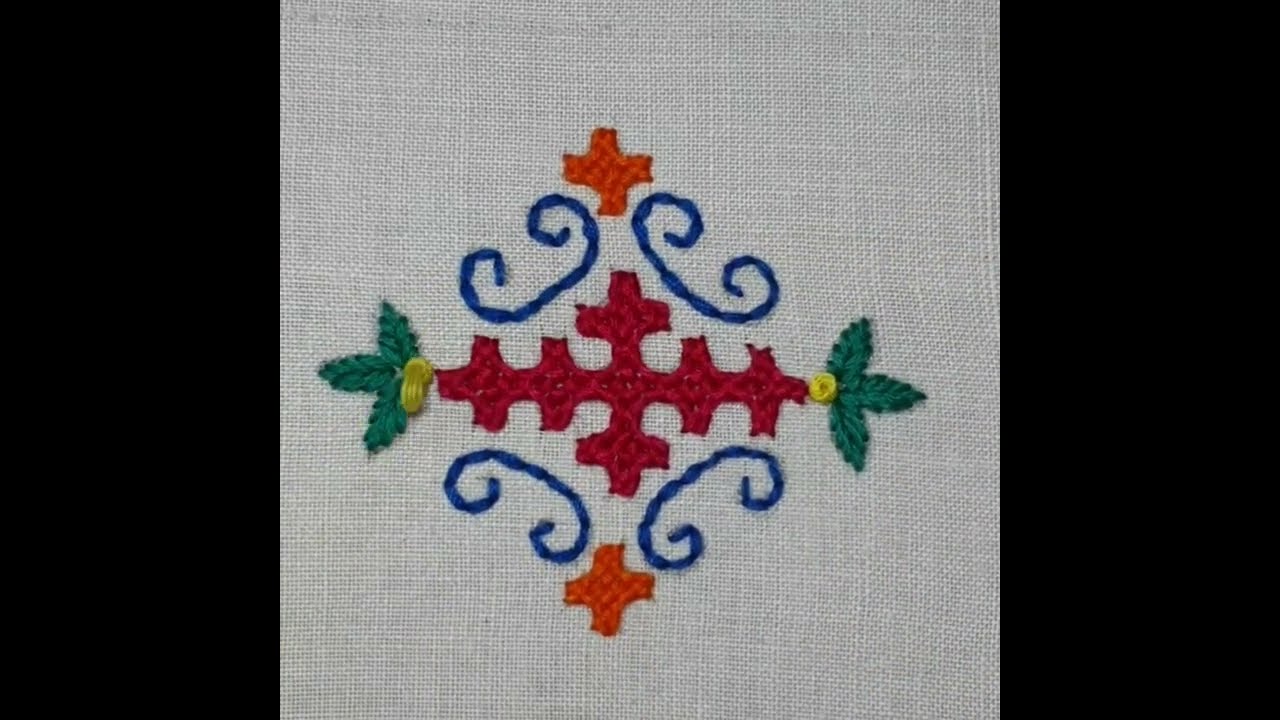 Kutchwork design tutorial/sindhi embroidery/sindhi kadai