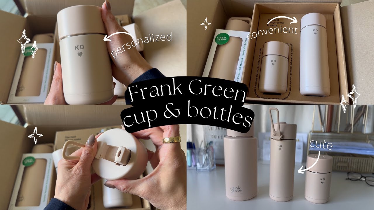 Frank Green Water Bottle - Soft Stone Color Personalised