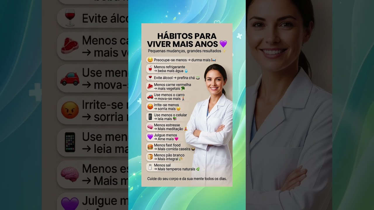 💚 Pequenas mudan&ccedil;as que podem aumentar sua expectativa de vida