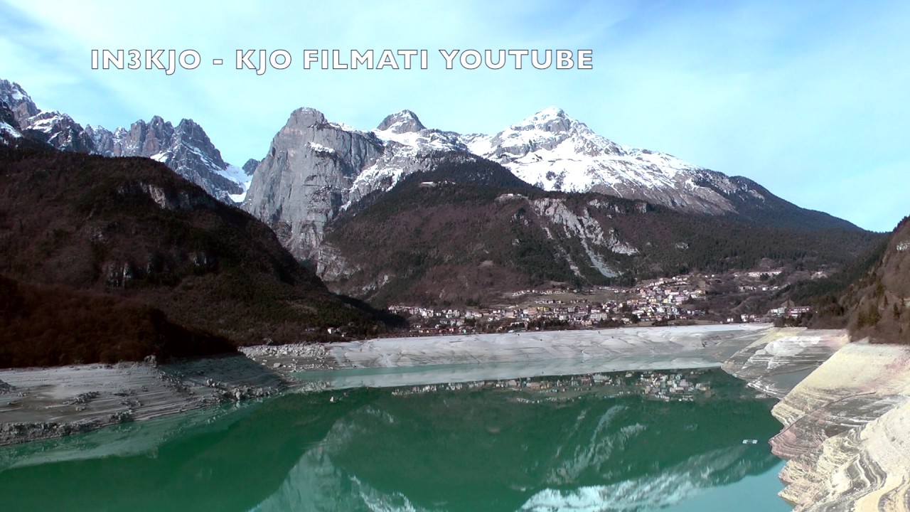 LAGO DI MOLVENO CON ASPETTO LUNARE - SVUOTAMENTO DEL LAGO