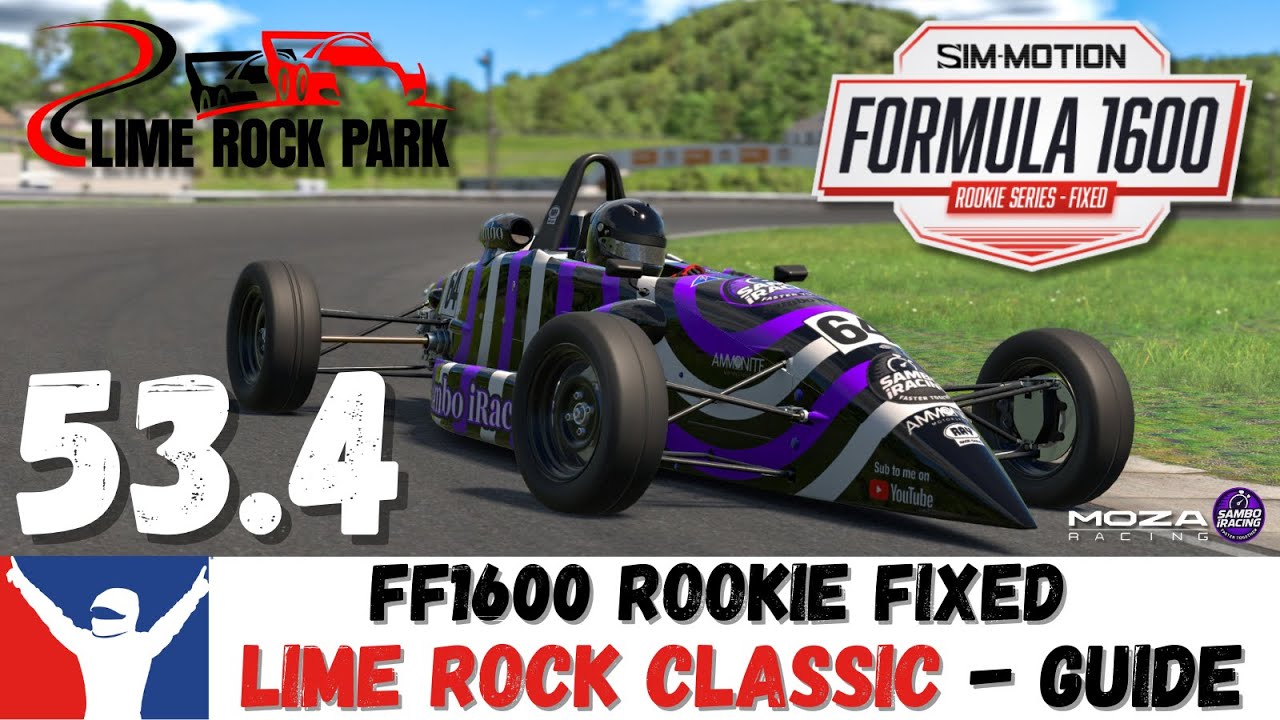 iRacing FF1600 Lime Rock Classic - Track Guide - 53.4 - Lime Rock Classic FF1600