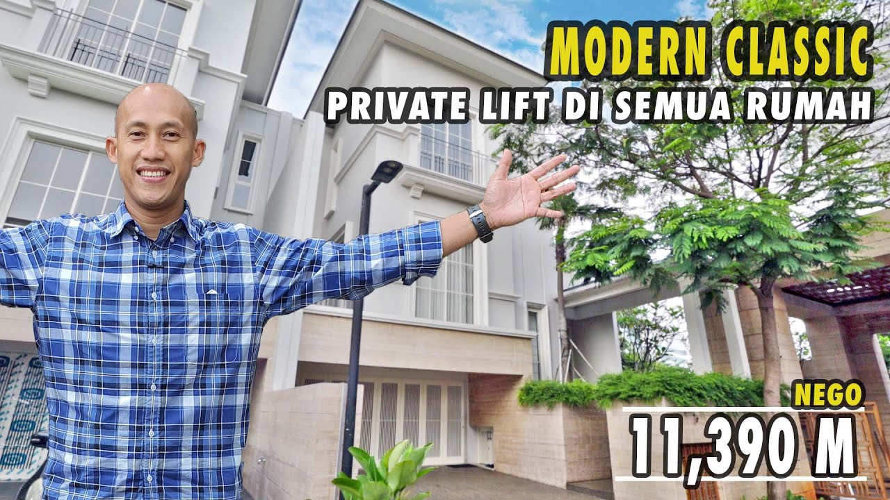 Rumah Baru Bergaya Modern Classic | 3 Lantai Di Lebak bulus ADA LIFT DI SEMUA RUMAH