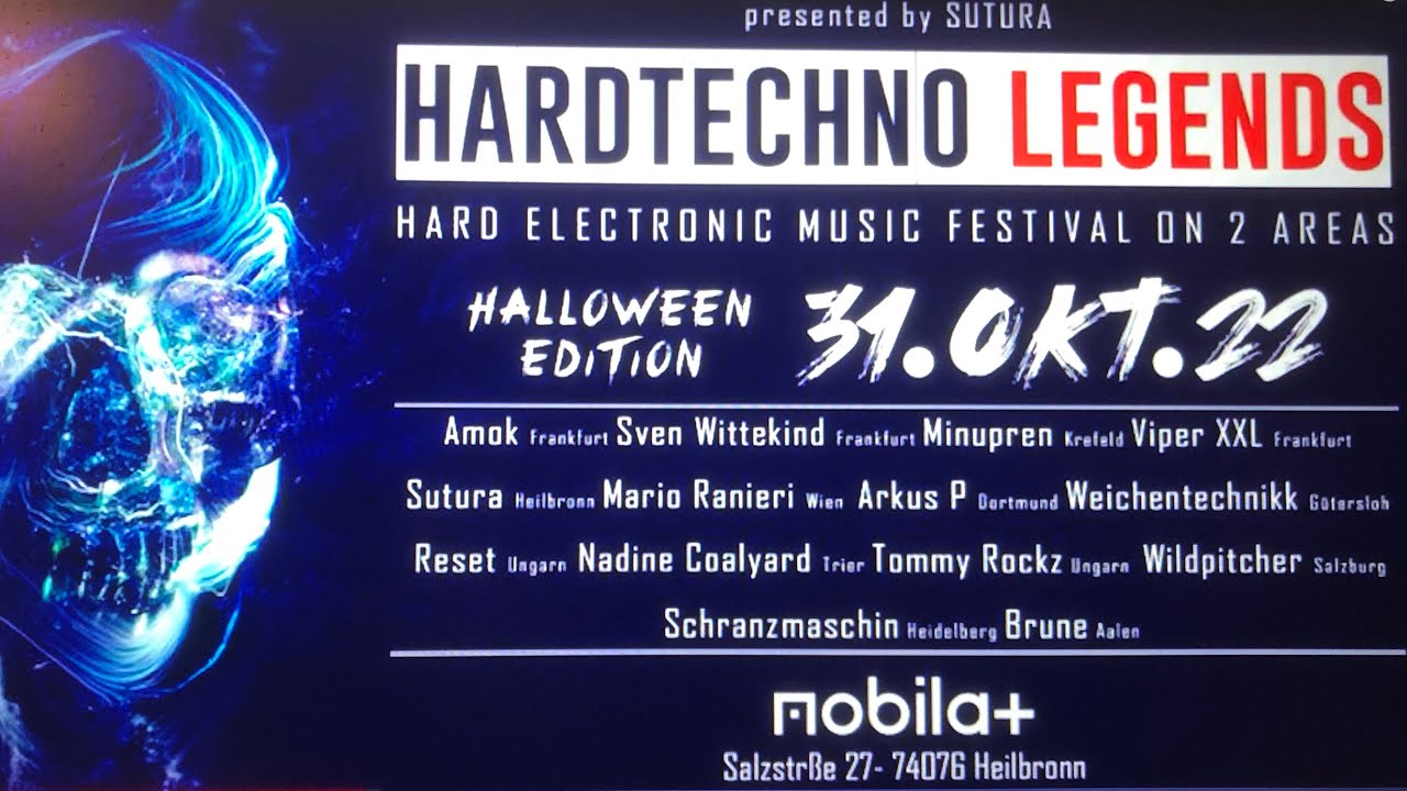 HARDTECHNO LEGENDS HALLOWEEN EDITION 31.12.2022 MOBILAT, HEILBRONN, GERMANY