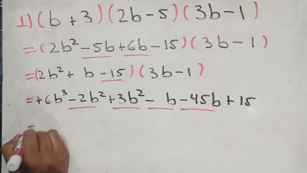Multiplicación de expresiones algebraicas| Varios factores| ejemplo 2