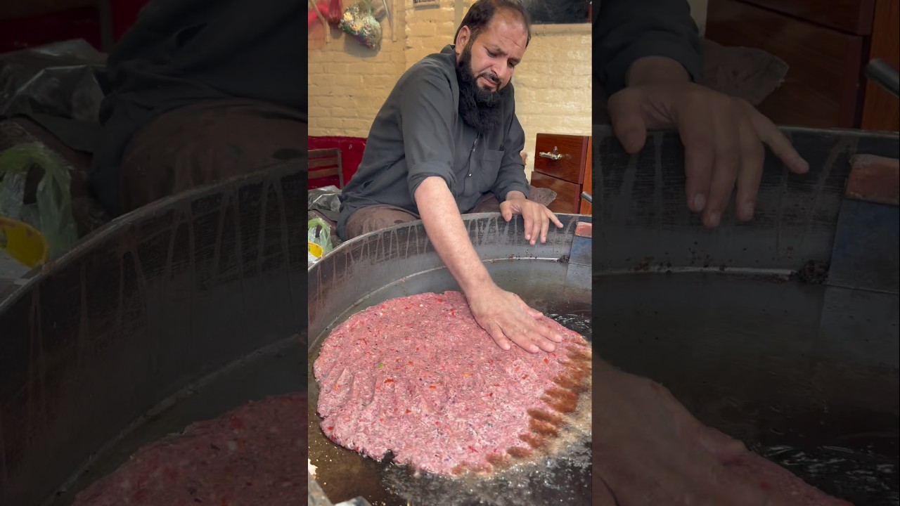 This giant meat kebab came to destroy your hunger completely #tasty #food #delicious #kebab #fyp
