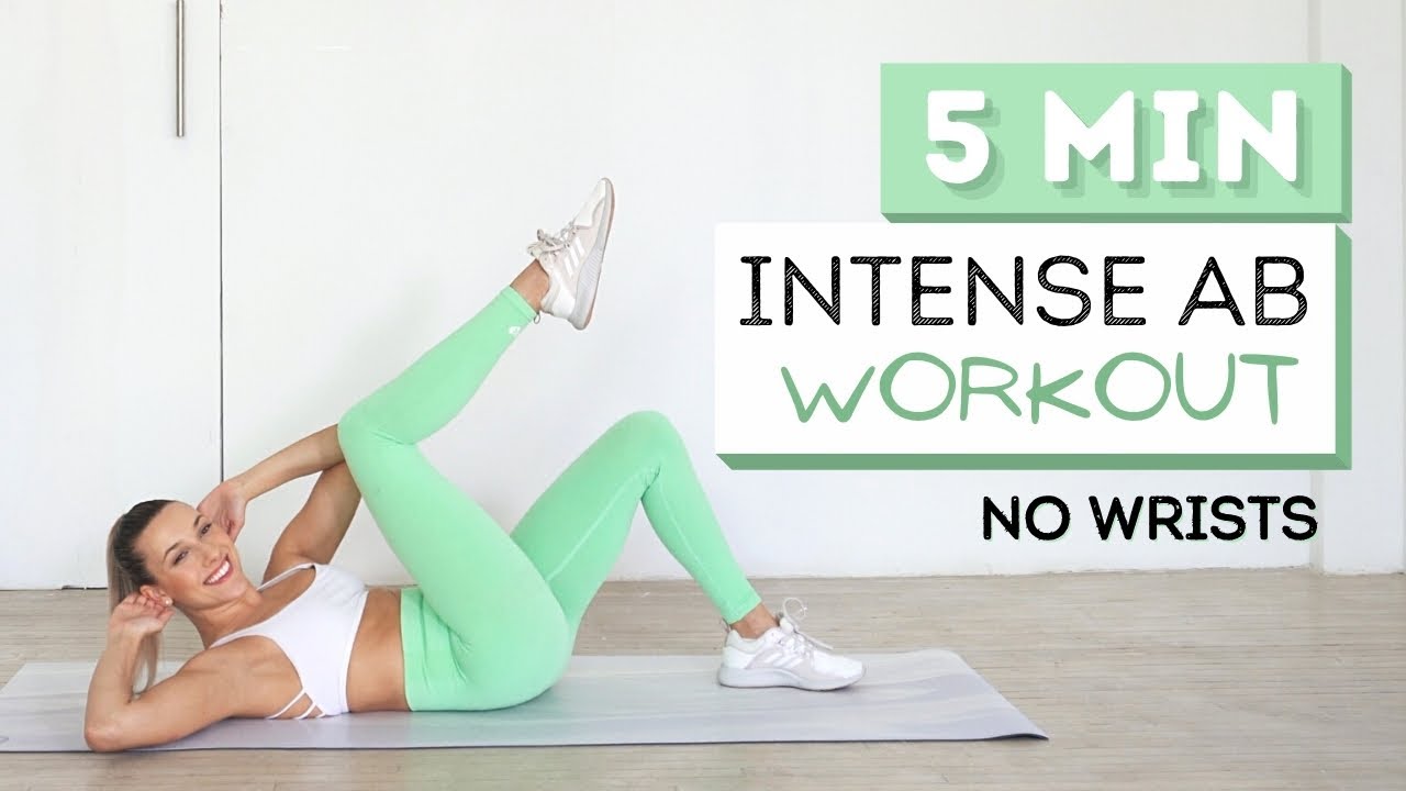 5-минутная тренировка пресса дома | Интенсивная тренировка мышц кора | Без запястий