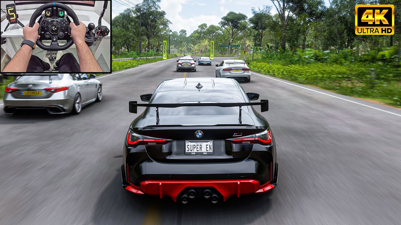 BMW M4 G82 Competition VS Supercars - Forza Horizon 5 | Logitech G923 Steering Wheel