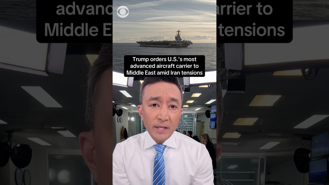 Trump orders most advanced U.S. aircraft carrier to Middle East amid Iran tensions #shorts