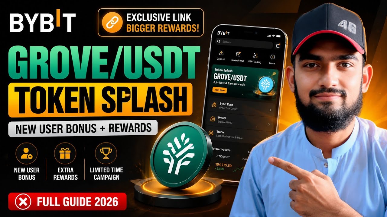 Bybit GROVE/USDT Token Splash Campaign | New User Bonus + Rewards | Full Guide 2026