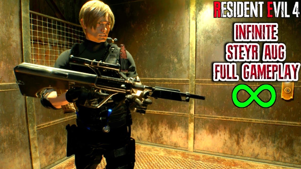 INFINITE STEYR AUG ONLY!! Full Gameplay - Resident Evil 4 Remake