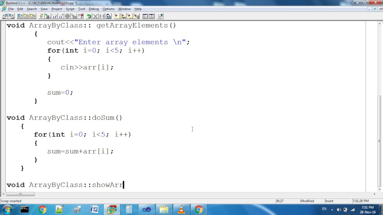 Class With Array By Bookish Method In C++