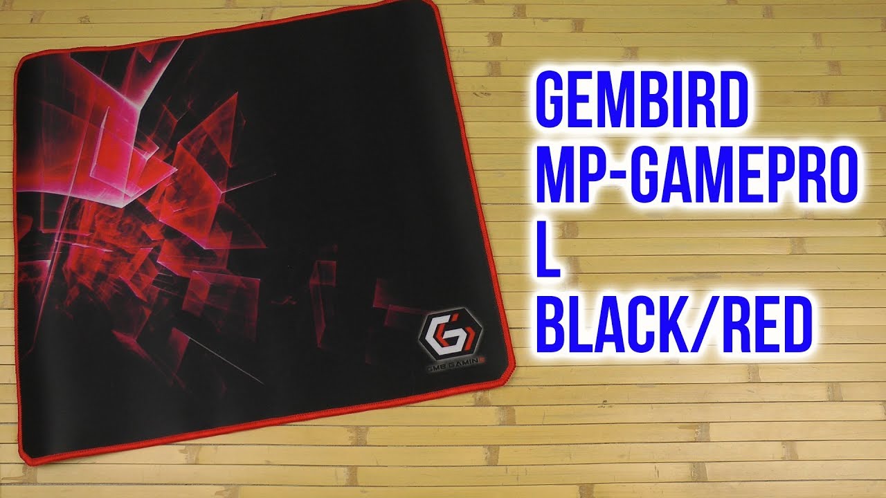 Распаковка Gembird MP-GAMEPRO L Black/Red