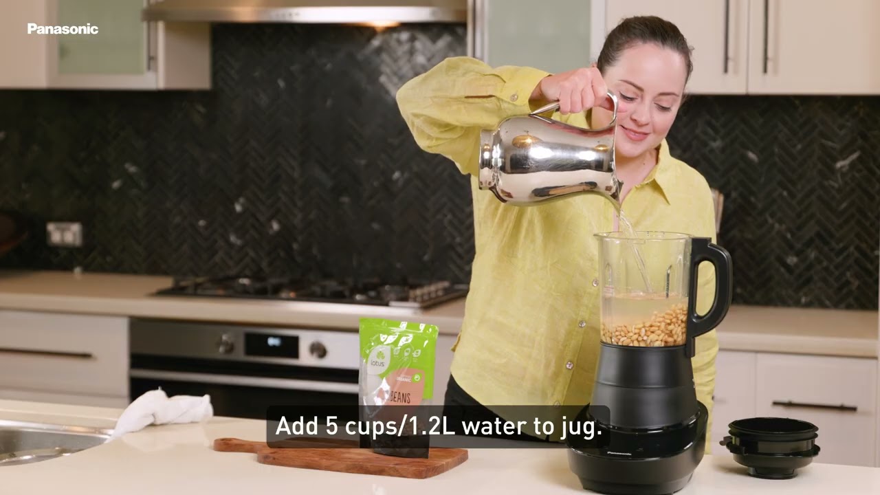 How to Make Fresh Soy Milk | Panasonic MX-HG6401KST Hot & Cold Cooking Blender