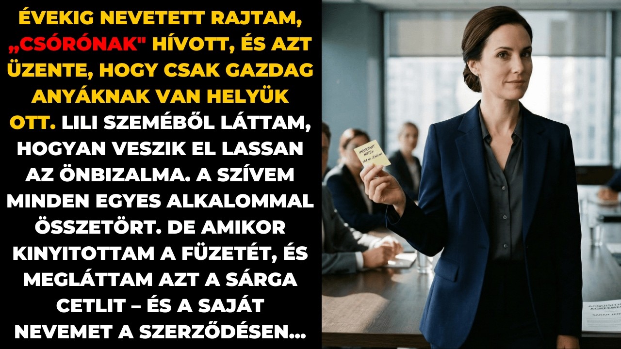 «CSAK GAZDAG ANYÁKNAK!» – nevetett az igazgató. Szó nélkül megvontam az iskola teljes támogatását