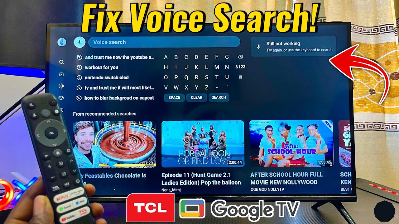 How to Fix YouTube Voice Search Not Working on TCL Google TV! 