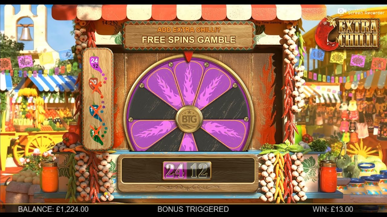 Extra Chilli Slot Big Win (BTG) 24 spins &pound;1000 buy a bonus