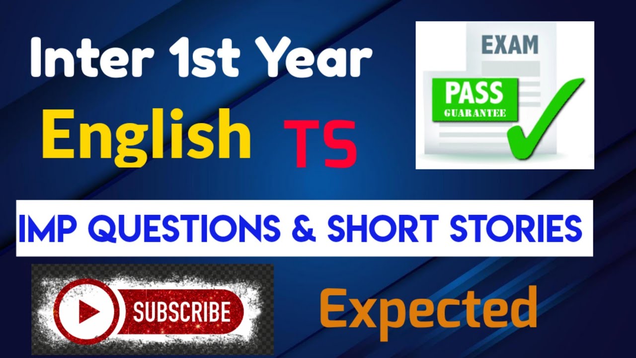 TS Inter 1st Year English Important Questions 2024 Expected @Trilokya6600Trilokya6600