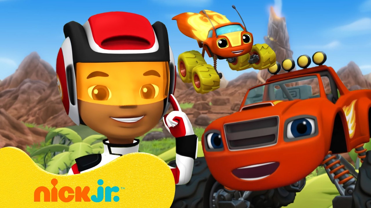 Blaze en de Monsterwielen | AJ’s reddingen met zijn vizier! | 1 uur | Nick Jr. Nederlands