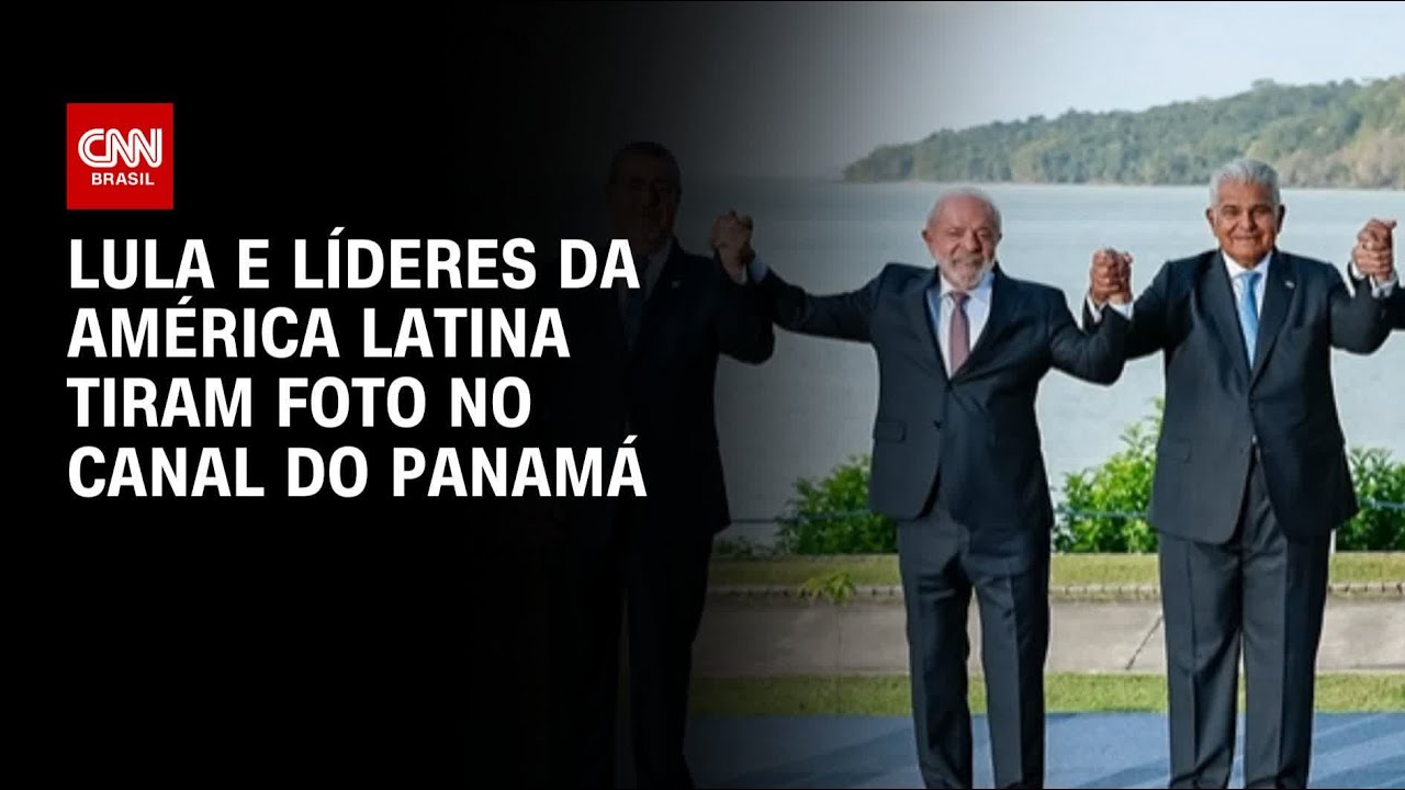 Lula e líderes da América Latina tiram foto no Canal do Panamá nesta quarta-feira (28) | LIVE CNN