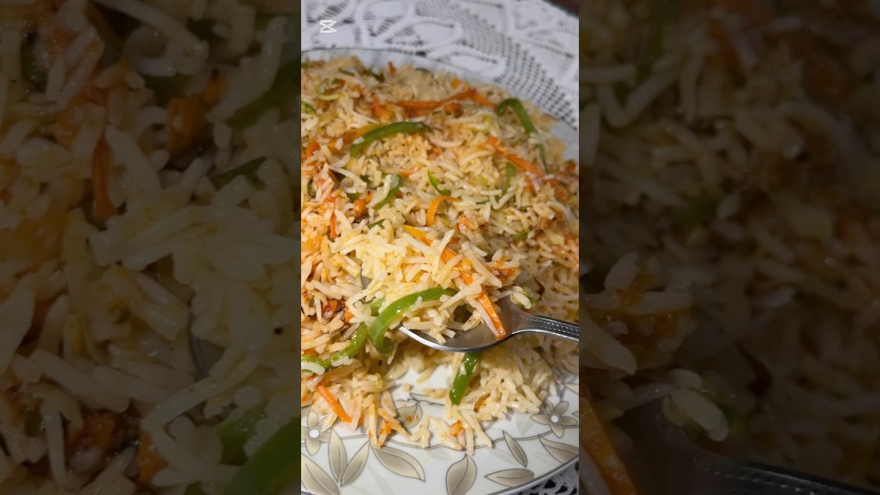 Veg Fried Rice Without Sauce #shorts #veg fried rice
