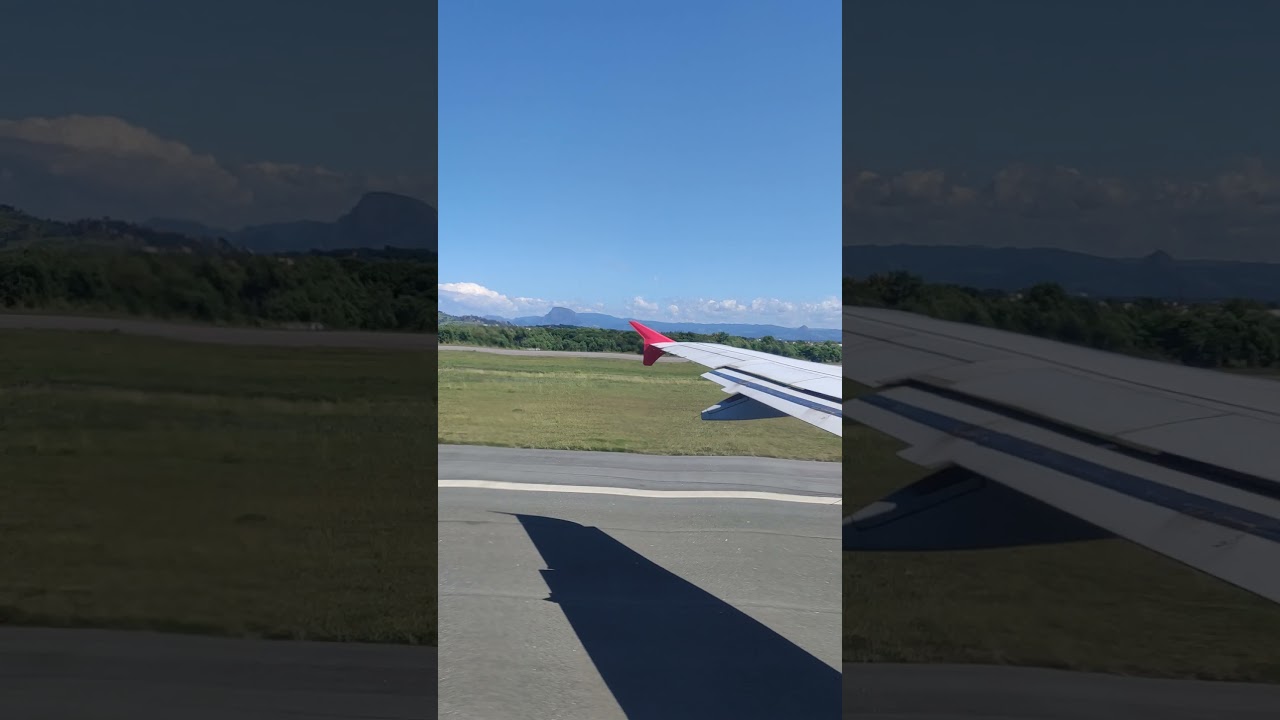 Decolagem de Vit&oacute;ria, aeroporto Eurico Sales. Airbus A319