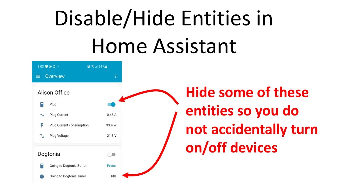 Отключение/скрытие объектов в Home Assistant