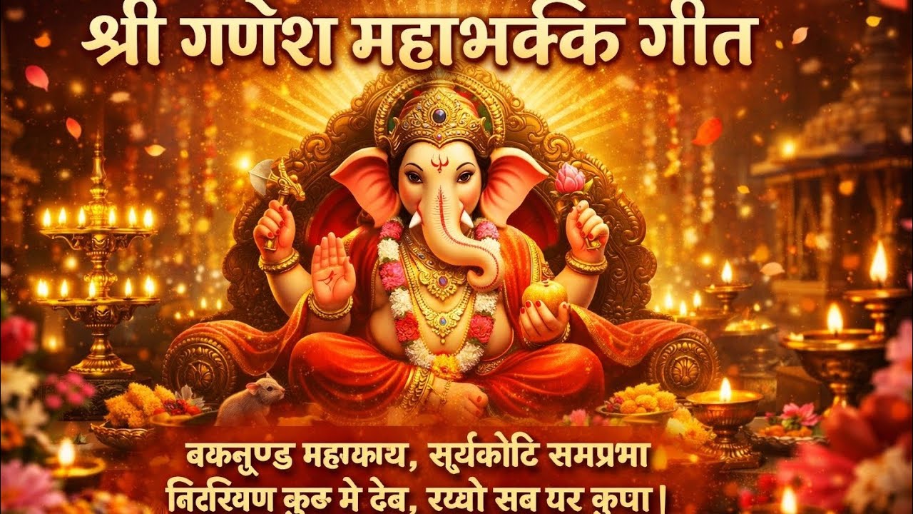 सुनते ही बदल जाएगी किस्मत! 🙏 वक्रतुण्ड महाकाय | Powerful Ganesh Bhajan | जय गणपति बप्पा मोरया