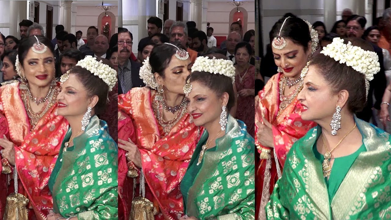 Rekha ji's LOVELY GESTURE For Her Judwa Didi Radha & Other Sisters At Rikuji's MARRAIGE